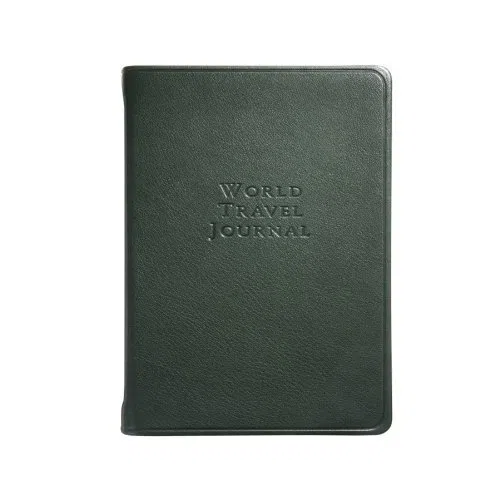 World Travel Journal, echtes Kalbsleder Leder, 15,2 cm grün