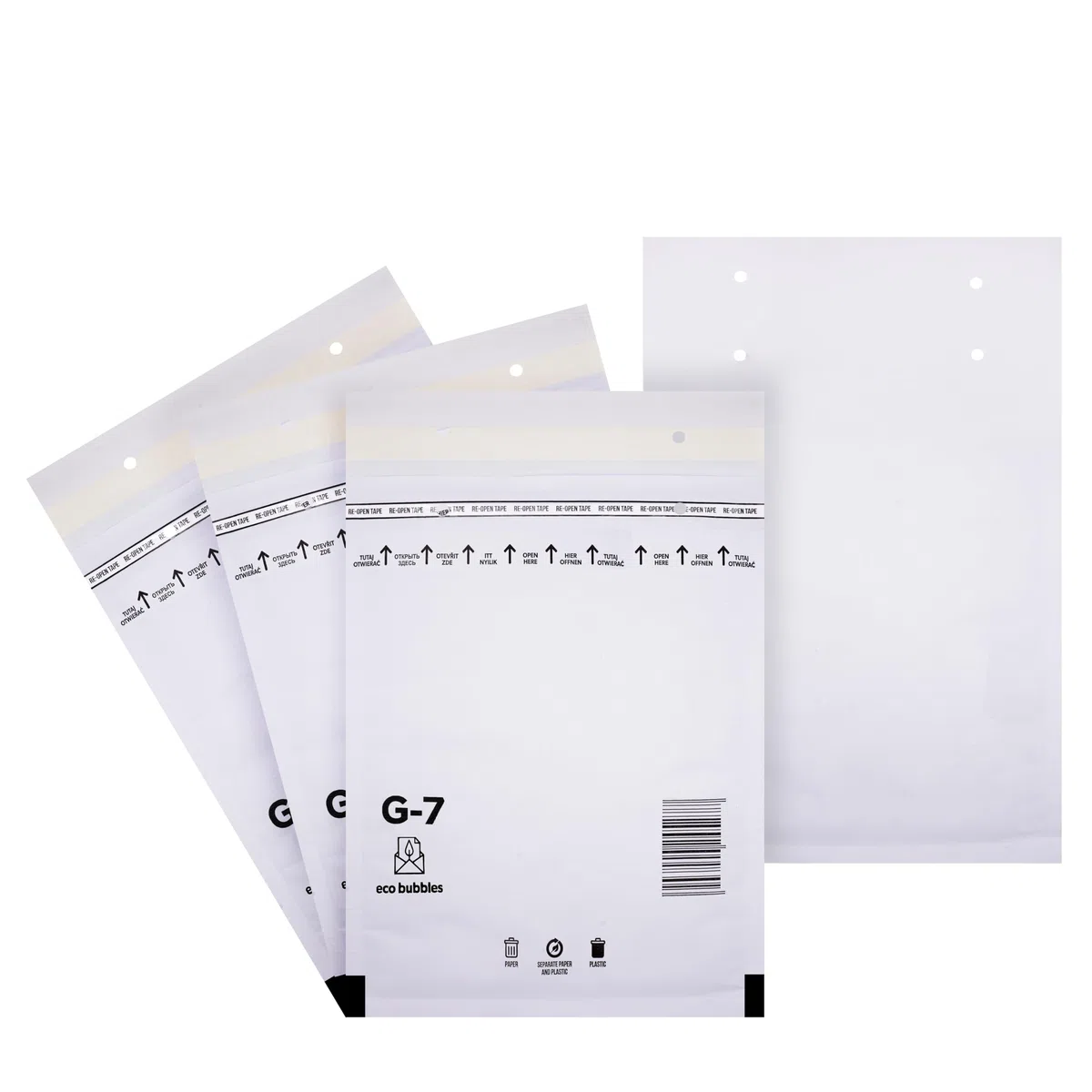 100 Versandtaschen Luftpolsterumschläge DIN A4 haftklebend Luftpolsterversandtaschen Luftpolstertaschen Gr. G/7 G7 weiß (250mm x 350 mm) Umschläge gepolstert Polsterumschlag Taschen