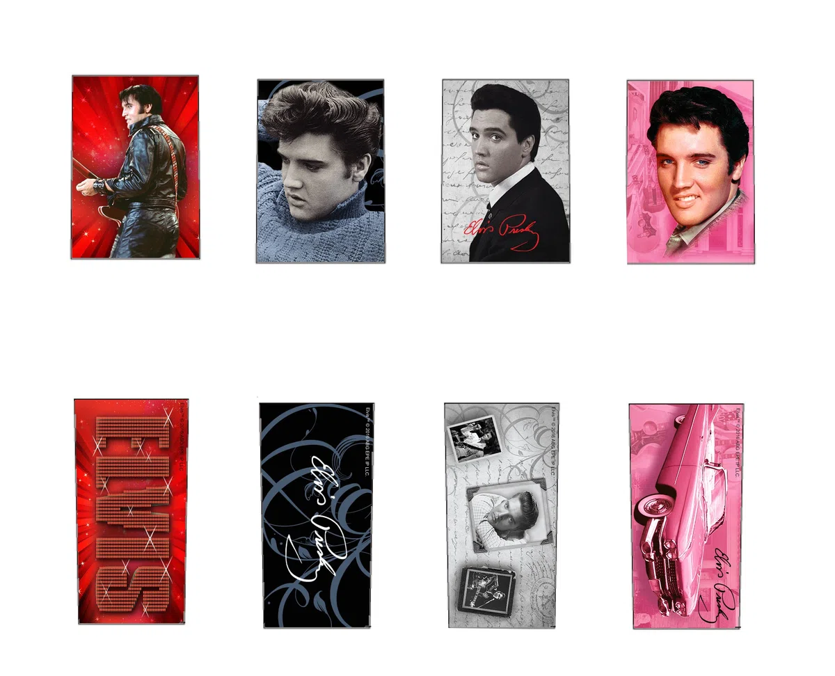 Midsouth Products Elvis Presley Kugelschreiber-Set, 4 Stück Sammlerstück-Kugelschreiber mit ikonischen Elvis-Fotos, offizielles Lizenzprodukt