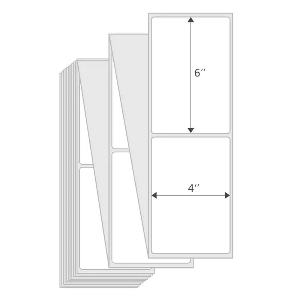 FungLam Thermopapier Versandetiketten, 4x6 DHL Etiketten, (102 x 152 mm 500 Stück) Wasserfester Versandaufkleber, BPA/BPS-frei