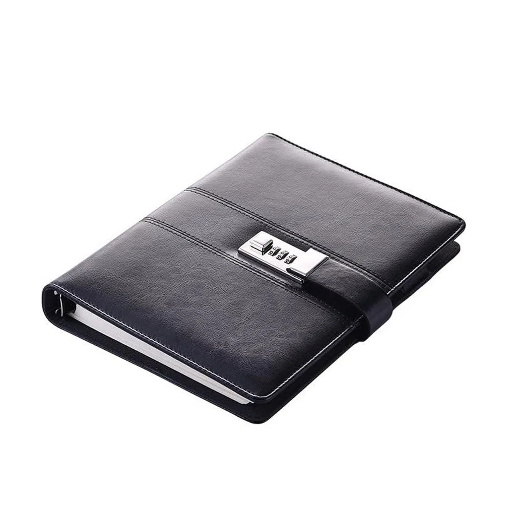 A5-Binder, Spiral-Notizbücher und Tagebuch mit Schloss, Passwort, Agenda, Büro, Business-Notizbücher, Schulbedarf (A A5)