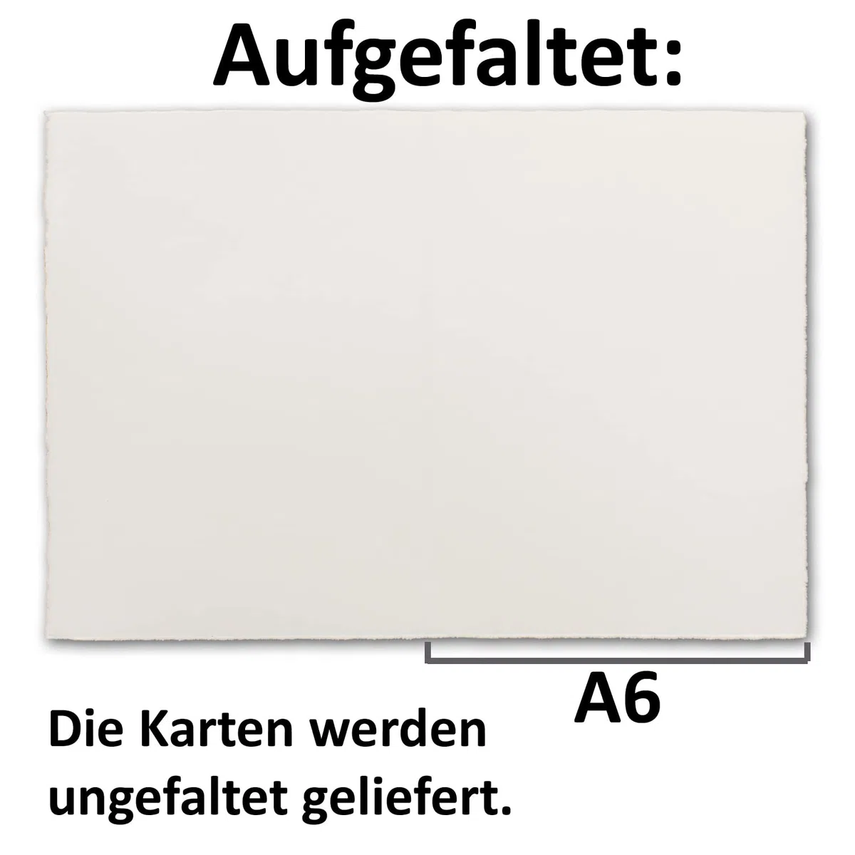 75x DIN A6 Vintage Faltkarten, Büttenpapier, 105 x 148 mm - hoch-doppelt, Natur-Weiß 240 g/m² - Vellum Oberfläche - Karten aus Büttenpapier