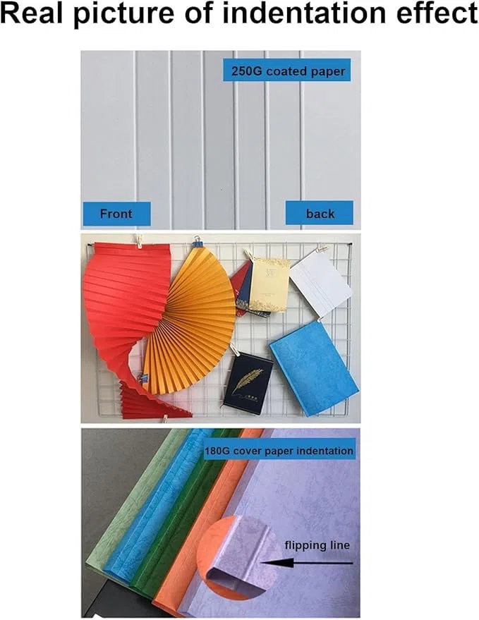 Manuelle Falzmaschine für Papier, A4/A3 Faltmaschine für Büro, Heavy Duty Papierordner zum Ritzen und Knittern