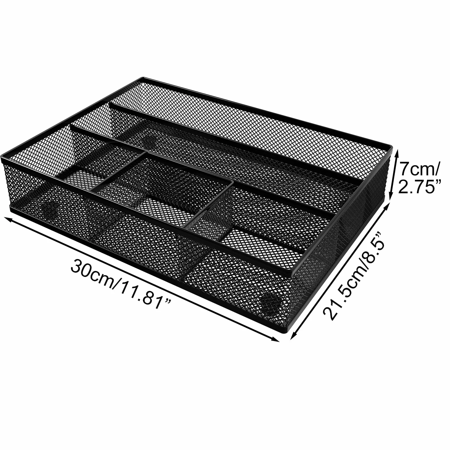 EasyPAG Metall Schubladen Tablett Stiftablage Schreibtisch Organizer Stiftehalter Stiftköcher Utensilienschalen Büro Organisation Zubehör Ablage,Schwarz