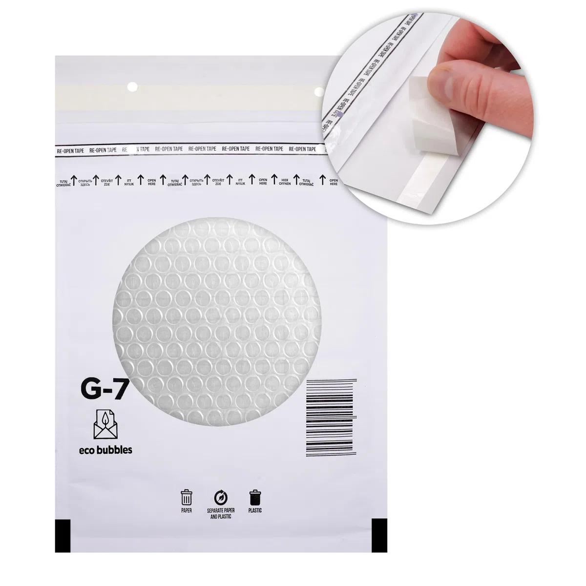 100 Versandtaschen Luftpolsterumschläge DIN A4 haftklebend Luftpolsterversandtaschen Luftpolstertaschen Gr. G/7 G7 weiß (250mm x 350 mm) Umschläge gepolstert Polsterumschlag Taschen