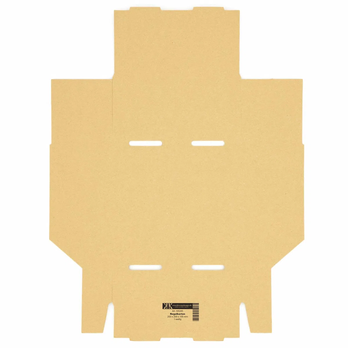 KK Verpackungen Regalkartons 200x200x100mm | 25 Stück, Lagerboxen für Lagerregale | Sichtboxen aus Wellpappe für Kleinteile | Stecksystem ohne Klebeband | Aufbewahrungsbox Werkstatt & Lager