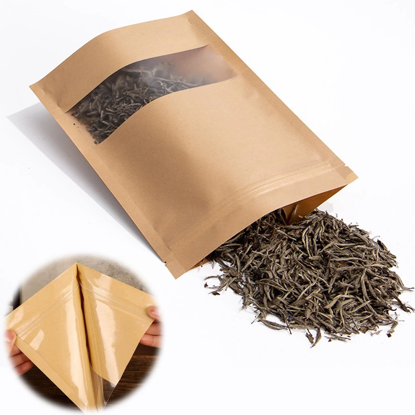 100 braune wiederverwendbare Münzumschläge mit Sichtfenster,Tüten Samentüten für Saatgut Heat Seal Pakete für Münzen Blume Samen Lagerung Probe Taschen Briefmarken7x9cm