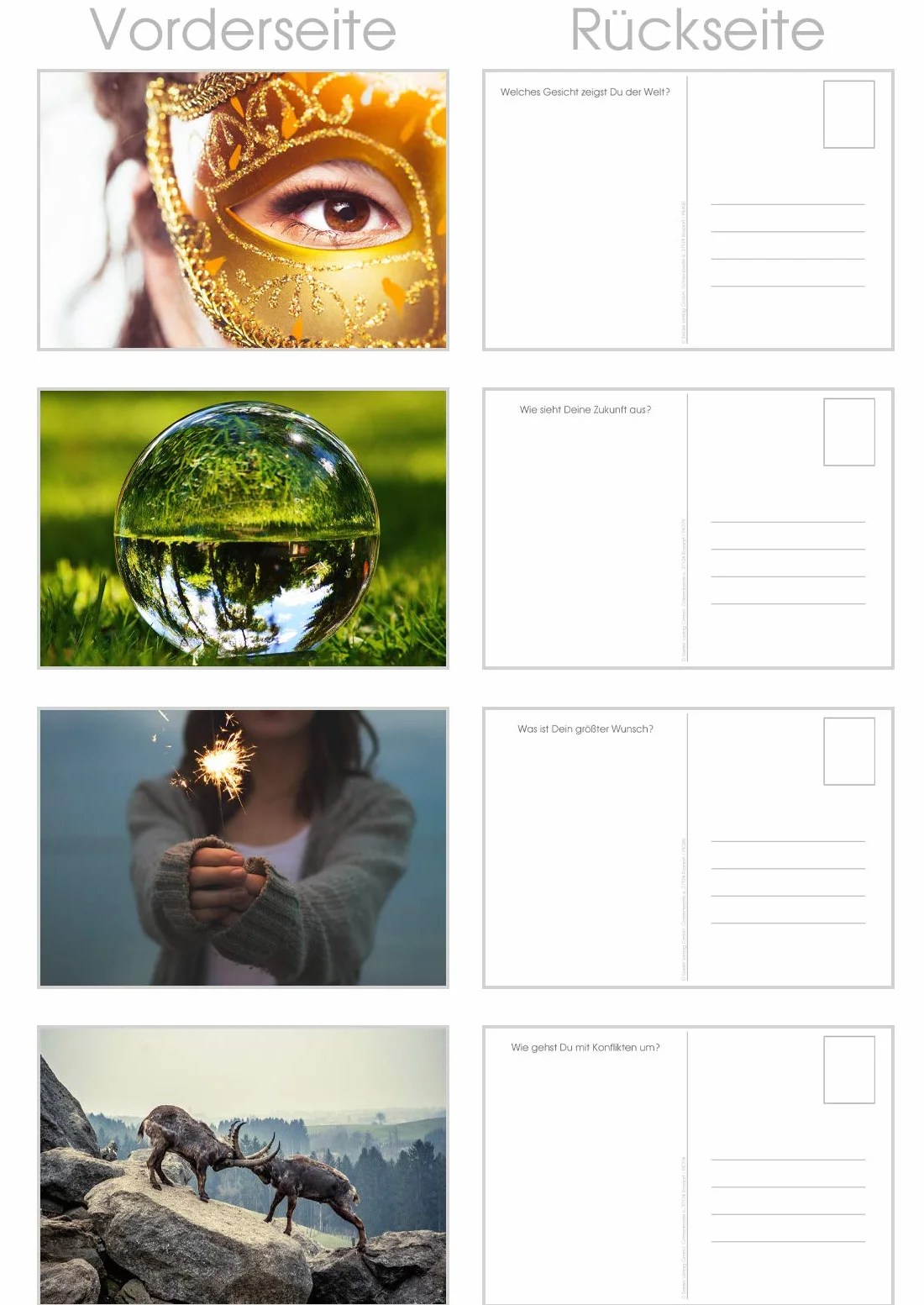 Edition Seidel Set 50 Premium Postkarten Motivationskarten Kommunikationstraining Konversation-Spiel Coaching Tools Karten Landschaften Natur Gefühlskarten Selbst-Achtsamkeit Sprüche