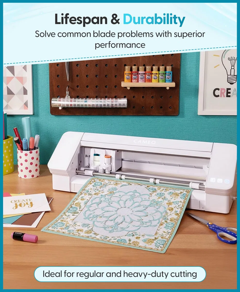 Silhouette America SILH-BLADE-PREM SIL Premium Messer für hobbyplotter mit bis zu dreifacher Lebendauer für Schneideplotter, Weiß