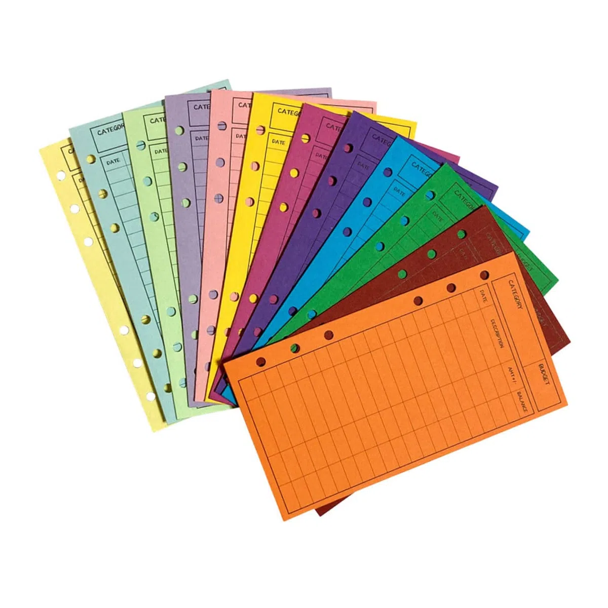 12 Stück Budget Umschläge Aus Farbigen Karton 16.4X8.7 Cm Budget Planer Zubehör Für Geldverfolgungsblätter Zuhause Büro Schule