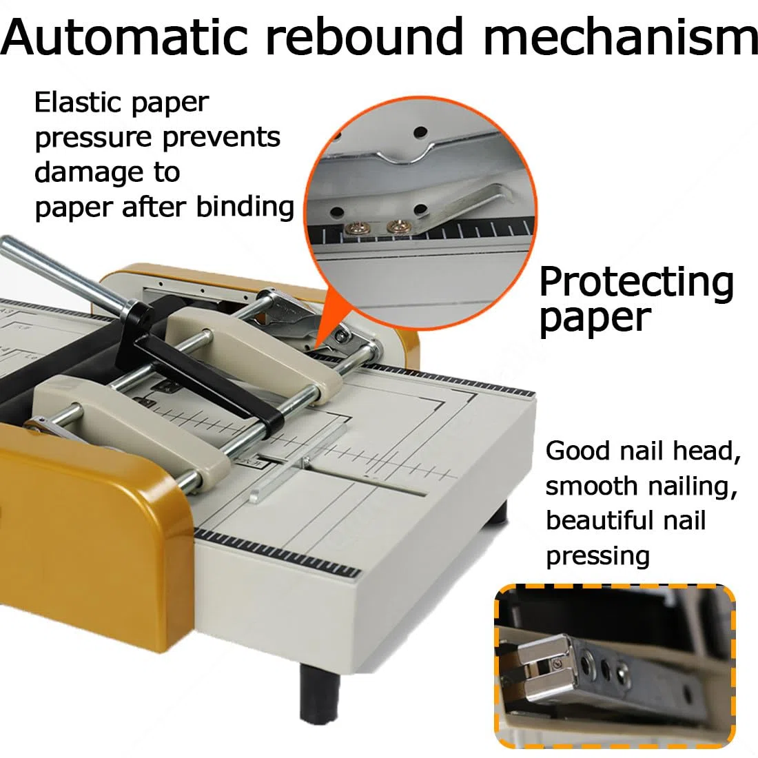 Papierfalt- und Heftmaschine zum Binden von Dokumenten, ideal für Büro, Druck und Verlag