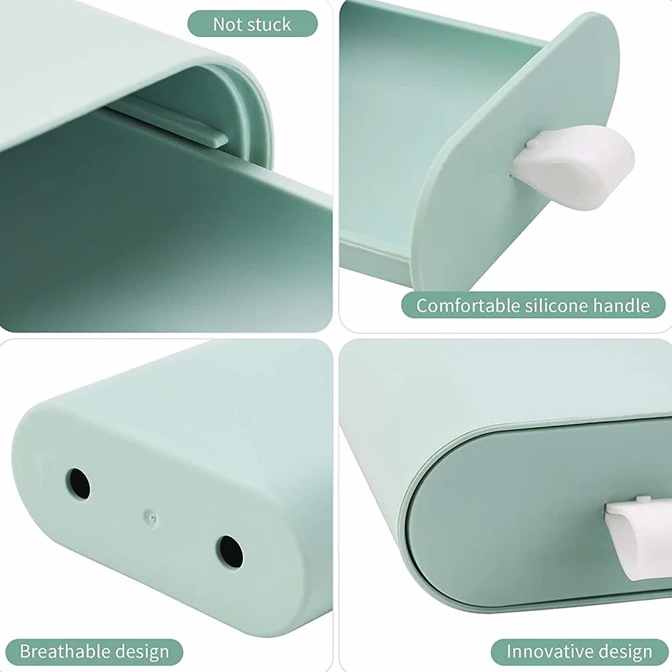 Schubladen Organizer, 2 Stücke Unter Schreibtisch Schublade Organizer, Organizer Schublade Stiftebox, mit Griff, Zum Laden Von Handys, Kugelschreibern, Bleistiften, Kleber(Grün Und Weiß)