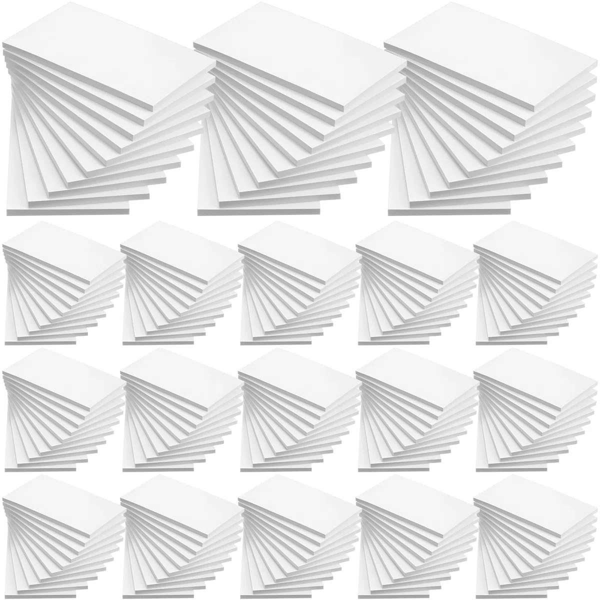 Fainne Notizblöcke aus Papier, 7,6 x 12,7 cm, Weiß, blanko, für Kellnerin, Kellnerbuch, To-Do, Einkaufsliste, kleines Notizbuch, Restaurant, Scheckbuch, Weiß, 300 Stück