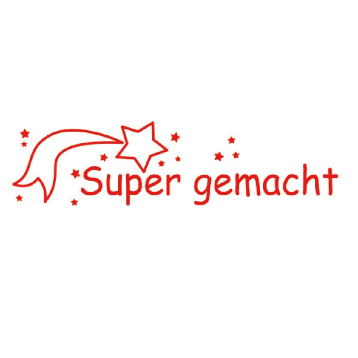 TimeTEX - "Perpetuum" Siebdruck-Stempel 4-in-1 "Hammer" | Wiederbefüllbarer Lehrerstempel für die Schule | 40x10 mm | ca. 5000 Stempelabdrücke | Stempelfarbe: rot