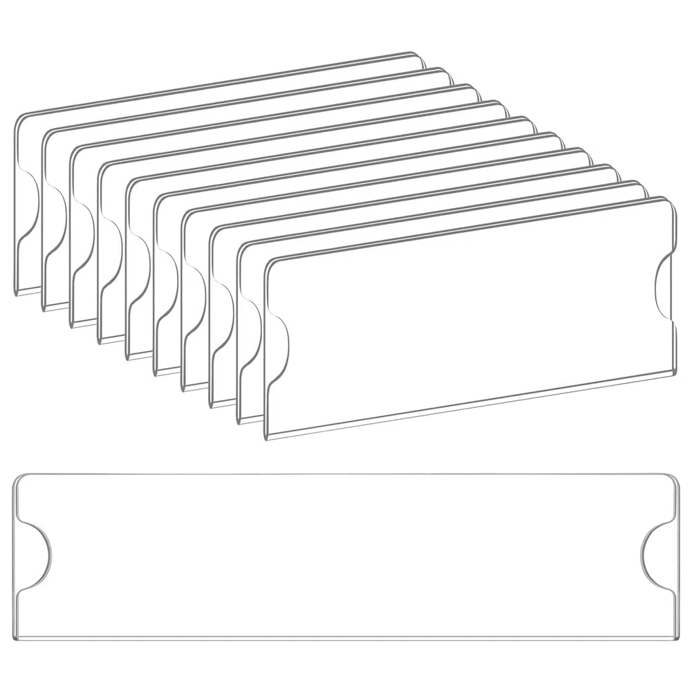 Acryl-Namensschildhalter Premium, 2 X 8, Transparenter Acryl-Kunststoff-Schilderhalterrahmen, Wandnamensschilder für BüRo, Zuhause