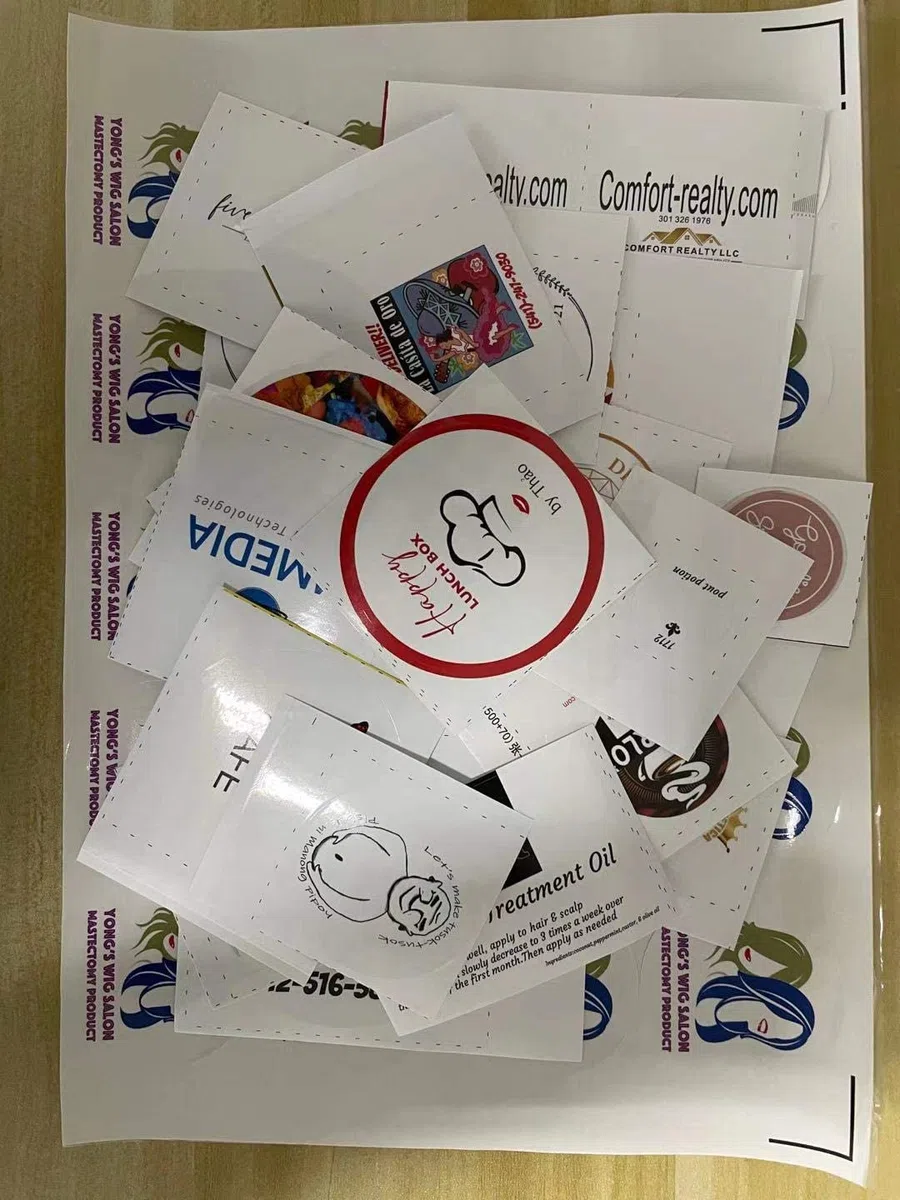 Personalisierte Aufkleber Individuell Etiketten Kleinbetrieb Wasserdicht Text Logo Bild (1000, 10x10cm Runden)