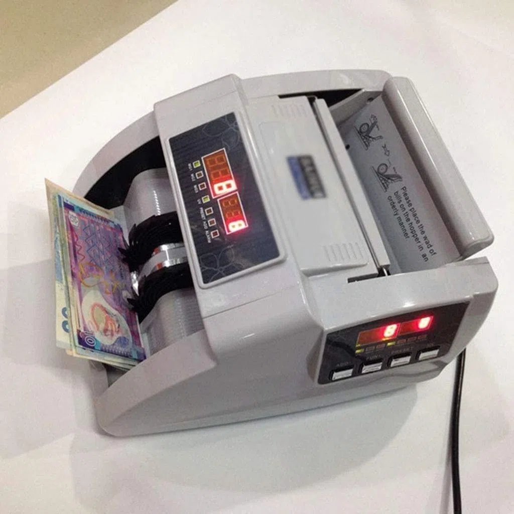 Geldzählmaschine mit UV/MG-Fälschungserkennung, Geldzählmaschine unterstützt US-Dollar, Euro, Hongkong-Dollar usw., geeignet für Supermärkte, Restaurants, Zuhause