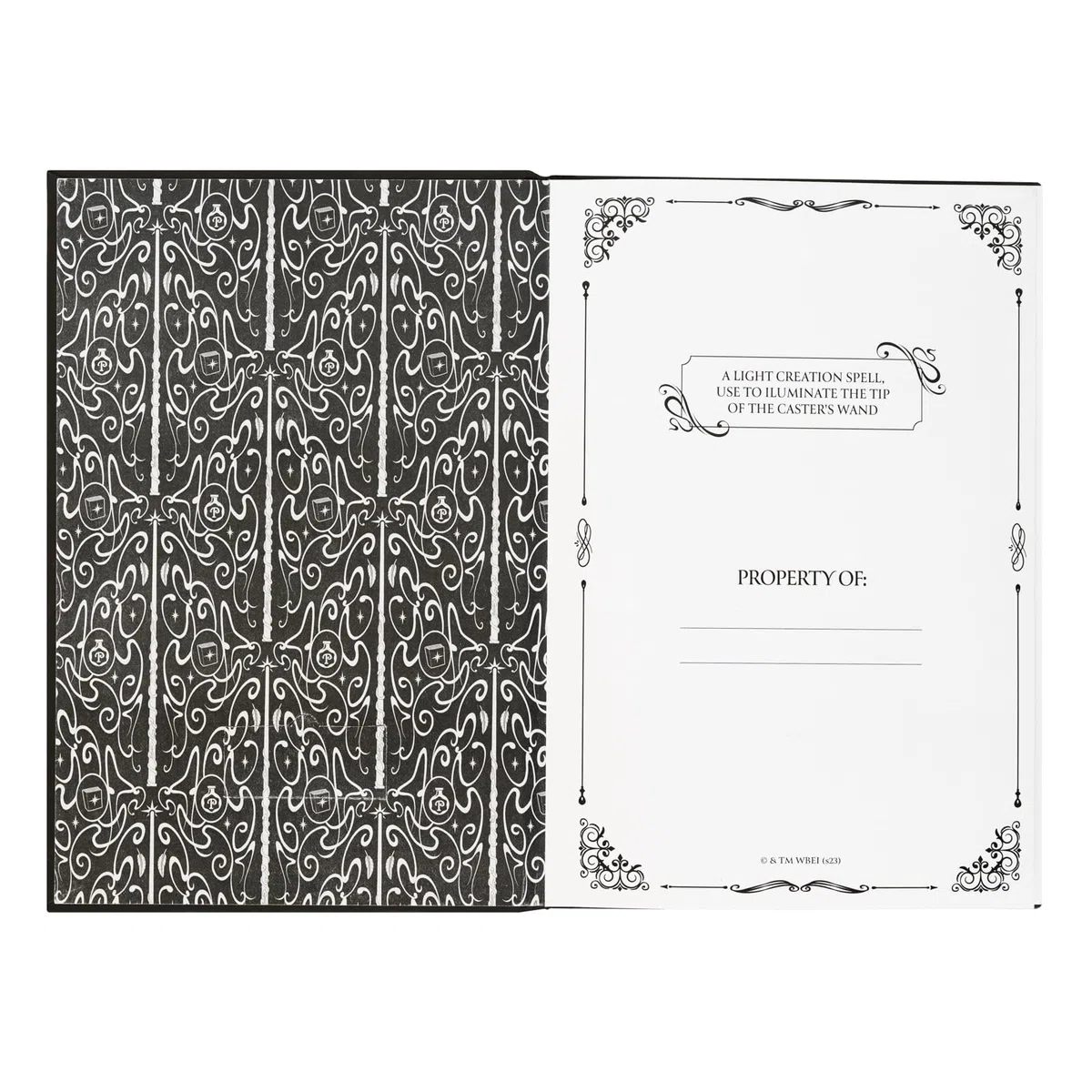 Grupo Erik Journal A5 Notizbuch Harry Potter Lumos mit Licht und Zauberstab Stift Hardcover Notizbuch Notizblock A5 Tagebuch - Offizieller Harry Potter Merch