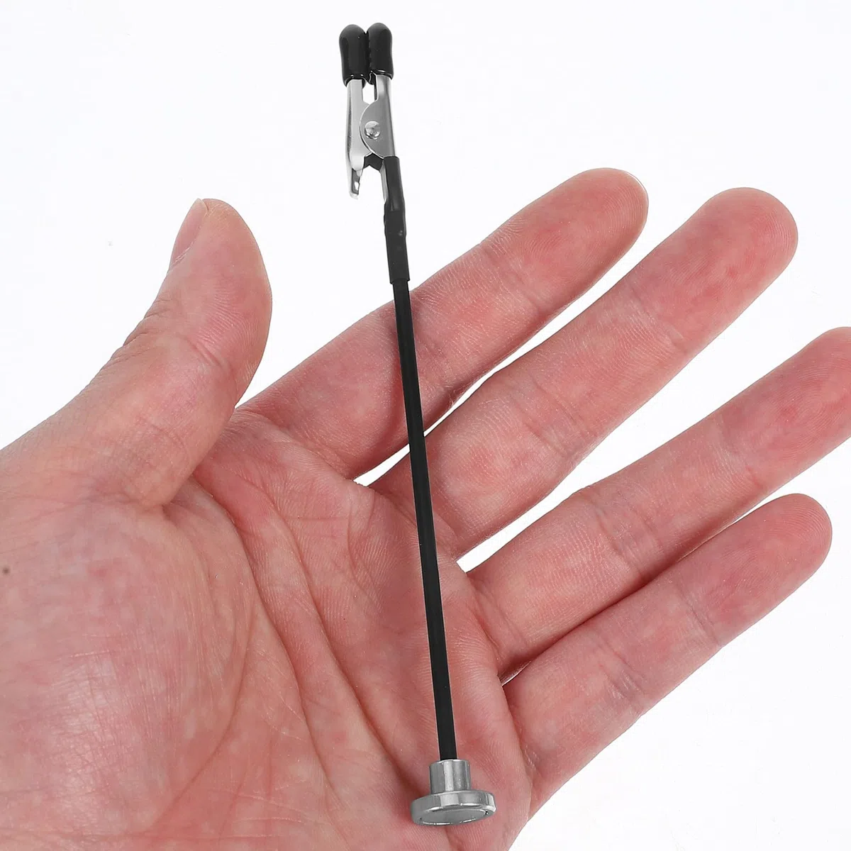 Magnetische Krokodilklemmen 12 Stück Verstellbar mit Biegsamer Magnetfuß Weicher Gummikopf Geeignet für Preisschilder und Schreibtisch Organizer