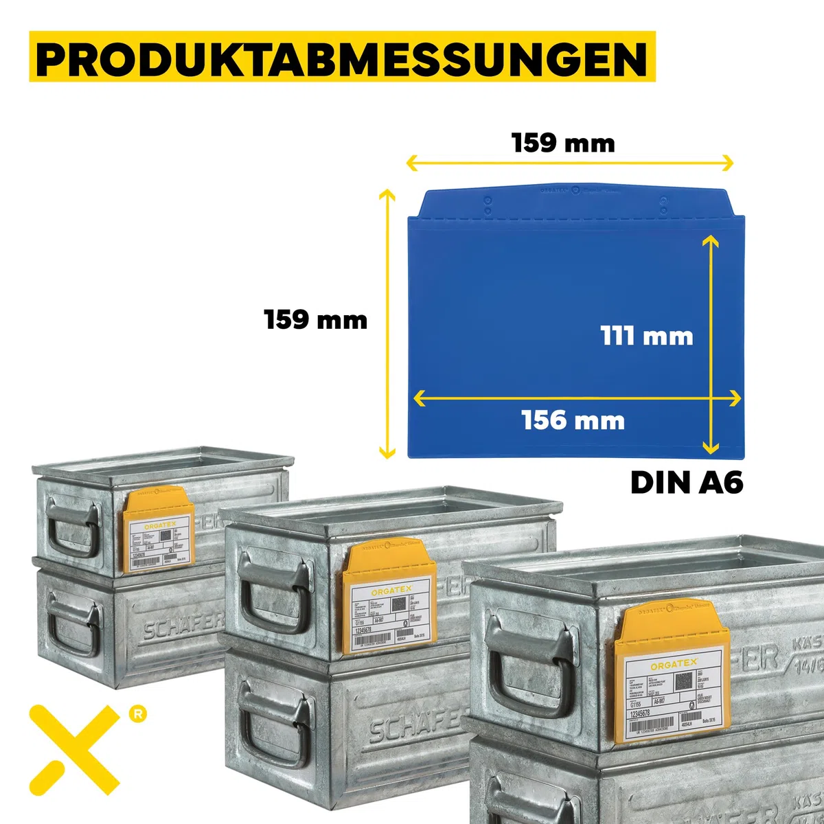 Sichttasche DIN A6 quer | Schutzhülle, Dokumentenhülle | Weich-PVC Dokumententasche | Sichttasche zum Anhängen, Dokumentenmappe, ideal für Farbleitsysteme | 10er Pack, Hellgrau