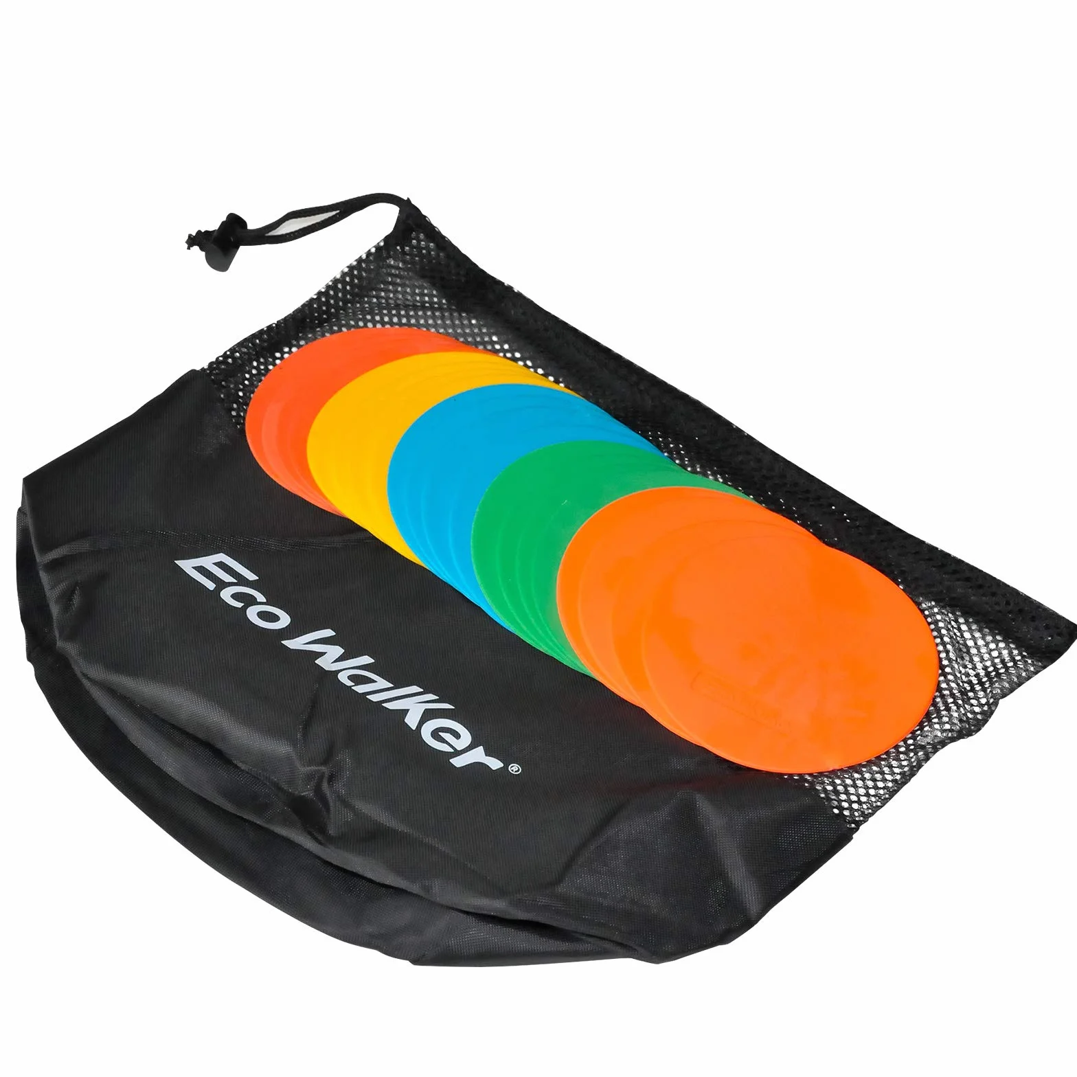 Flache Marker Spot Cones 4 Zoll (10 cm), 20er-Set – rutschfest für Klassenzimmer, Vorschule & Kindergarten, Fußball & Agilität – Kinder, Schule, Trainer (Mehrfarbig)