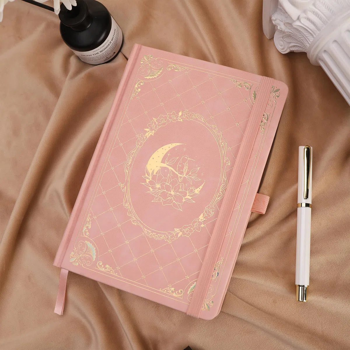 MGGAO Liniertes Notizbuch für Frauen und Männer, 320 Nummerierte Seiten, 100 g/m² Dickes Papier, A5-Hardcover Notizbücher zum Schreiben, College-liniert Notizbuch, für Schule, Reisen, Arbeit