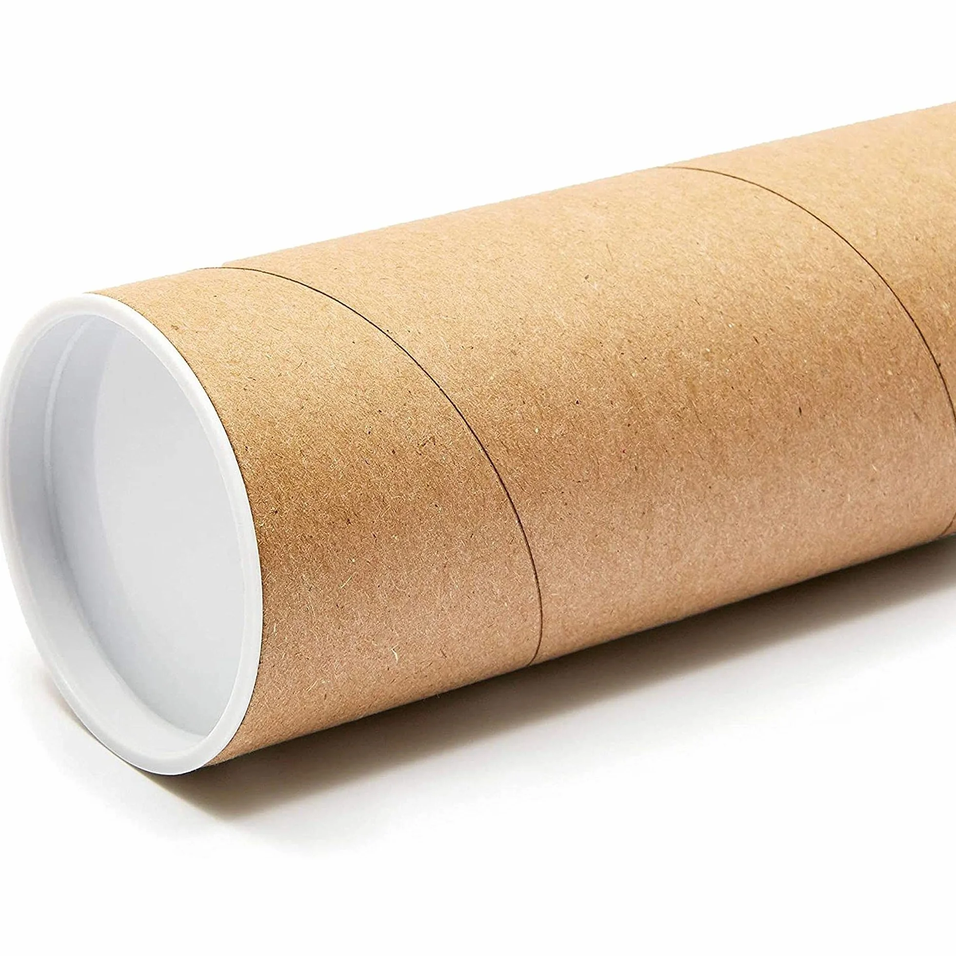 Juvale rollen mit Kappen, 7,6 x 17,8 cm, Braun, Kraftpapier