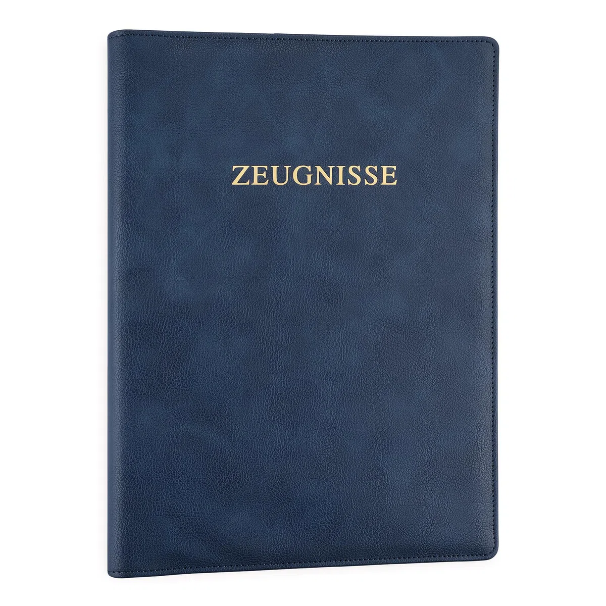 Thboxes Zeugnismappe A4 mit 20 Klarsichthüllen, Einband PU Leder Dokumentenmappe Zeugnismappe Jungen Mädchen Erwachsene Zeugnis Geschenk Sichtbuch für Zertifikate Urkunden Zeugnisse (Dunkelblau)