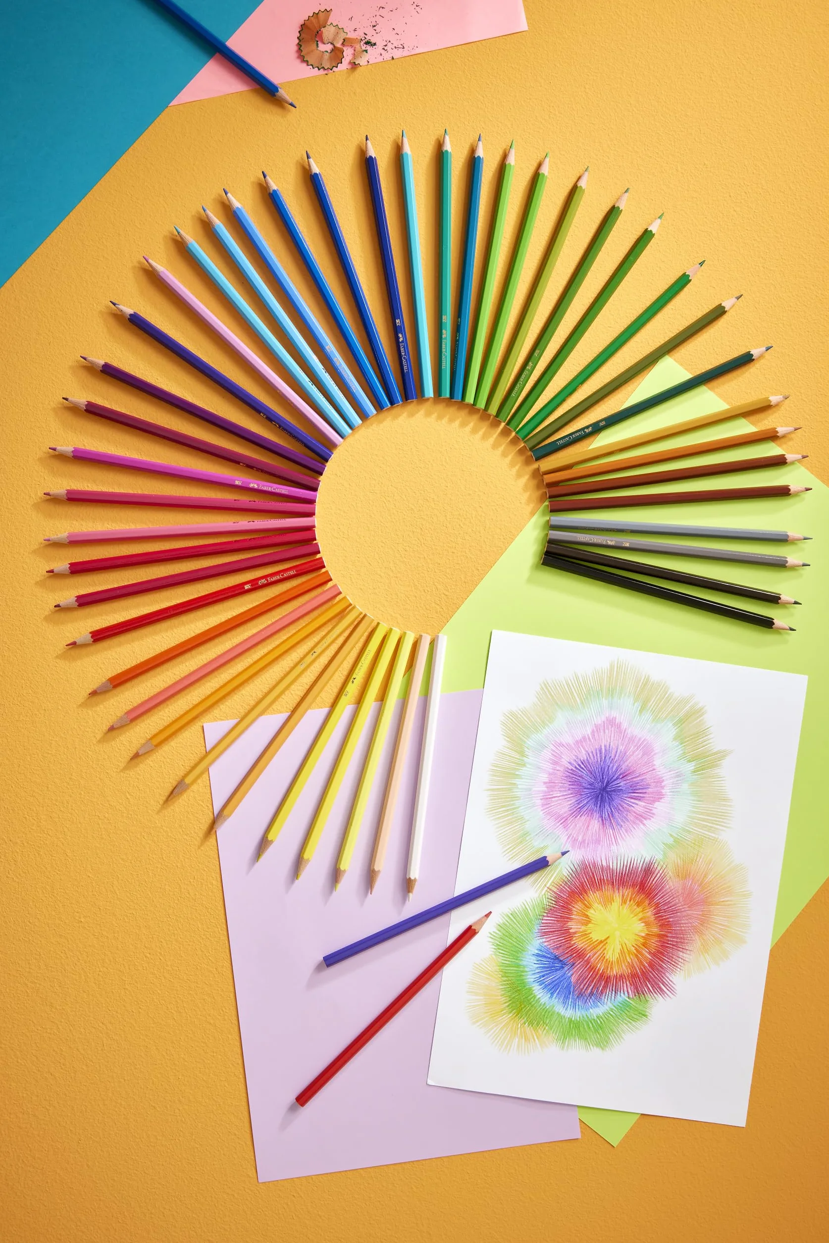 Faber-Castell 111260 - Buntstifte Set Castle, 60-teilig, hexagonal, bruchsicher, für Kinder und Erwachsene | Bruchsichere Farbstifte mit hoher Farbbrillanz und weicher Mine für Kinder und Erwachsene