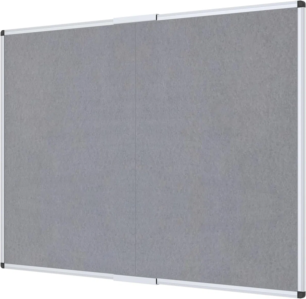 VIZ-PRO Große Pinnwand 180 x 120 cm, Filztafel mit Alurahmen, Wandmontage