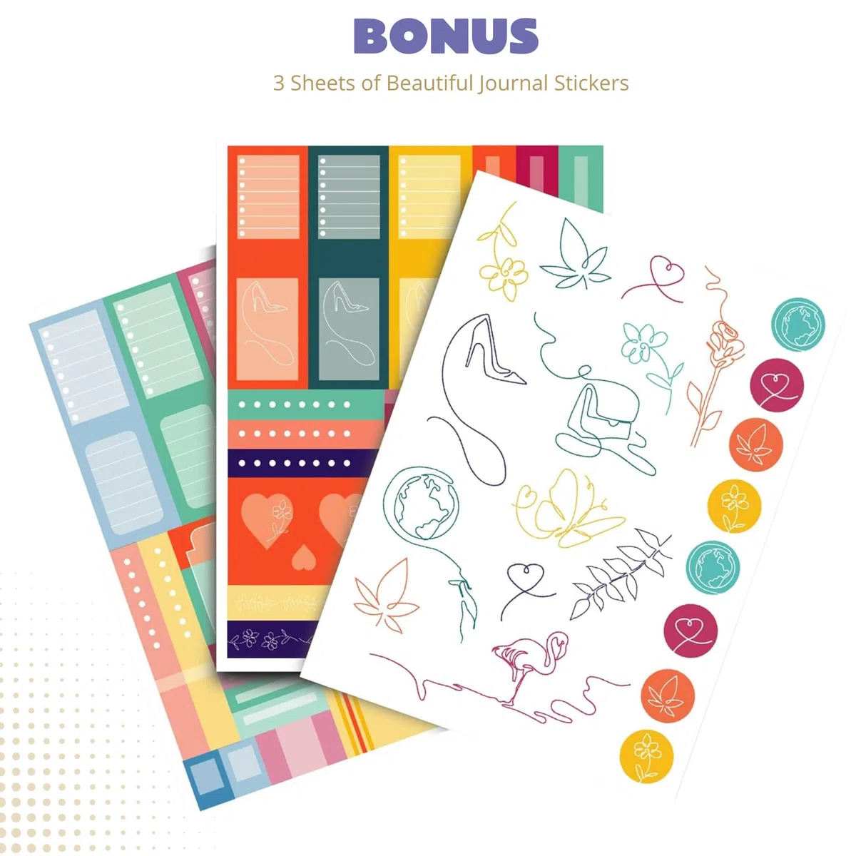 Vivid Scribbles Bullet Dotted Journal – 140 g/m² dickes, weißes Papier – 200 nummerierte Punktraster Seiten – 14,7 x 21,1 cm gepunktetes Notizbuch