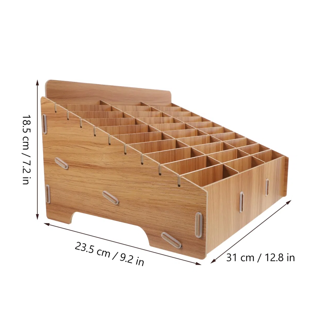 Housoutil Handy Aufbewahrungsbox Aus Holz Mit 30 Fächern – Mobile Telefonbox Für Schule Büro Und Besprechungsräume Zur Organisierten Handygarage