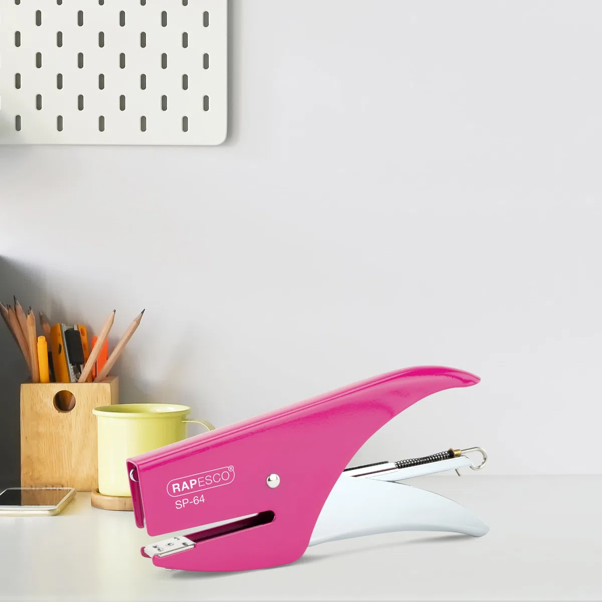 Rapesco 1382 SP-64 Heftzange und 1000 Heftklammern des Typs 21/4mm, 12 Blatt Kapazität, Fuchsia (Packung mit 2)