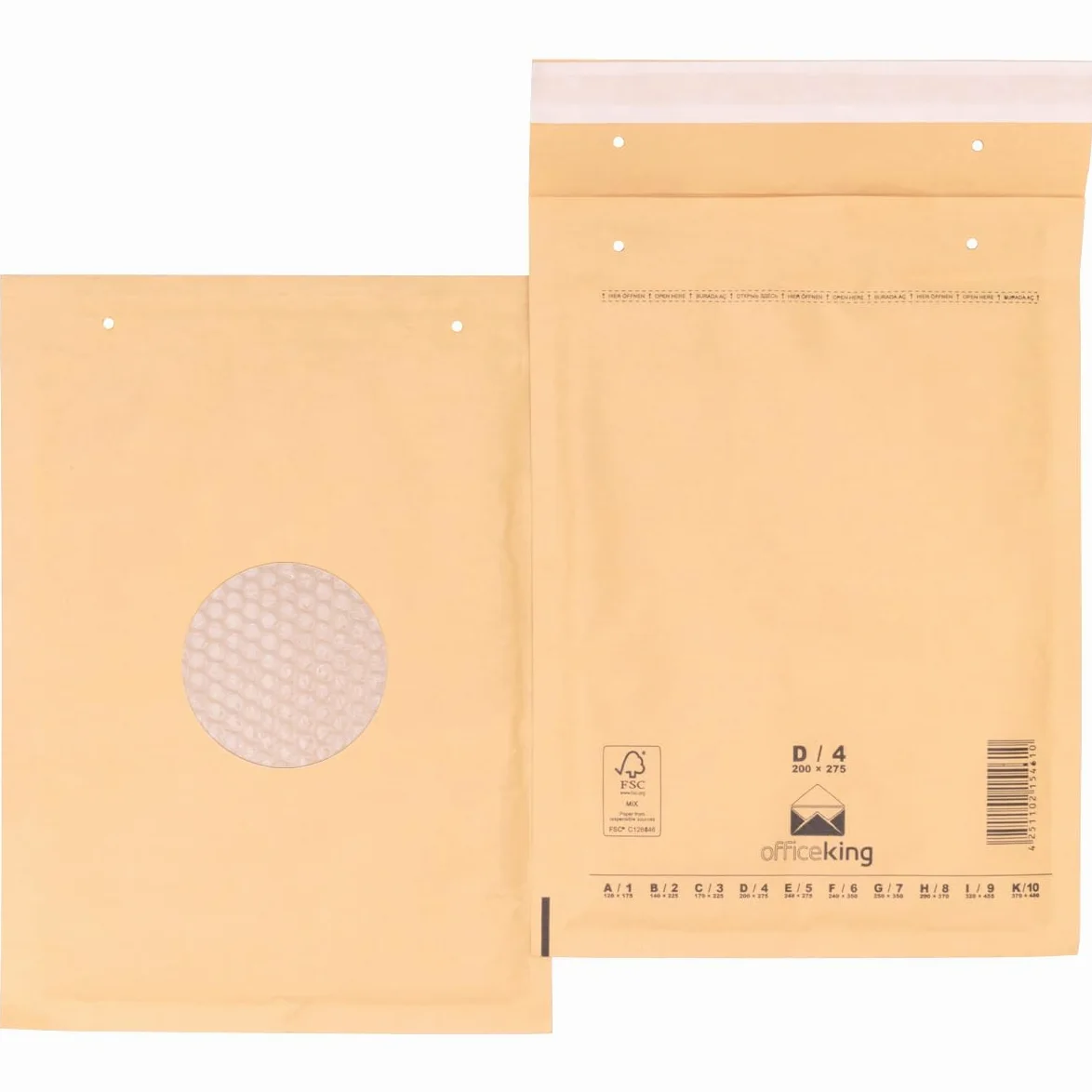 verpacking 1000 D/4 Luftpolstertaschen Versandtaschen Luftpolsterumschlag Luftpolsterversandtaschen 200 x 275 mm Braun