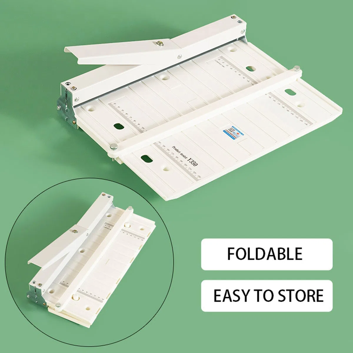 Manuelle Falzmaschine für A4/A3-Papier, präzise Anpassung mit Doppelskala, 0,8 mm Faltentiefe für Zuhause, Büro und Studenten