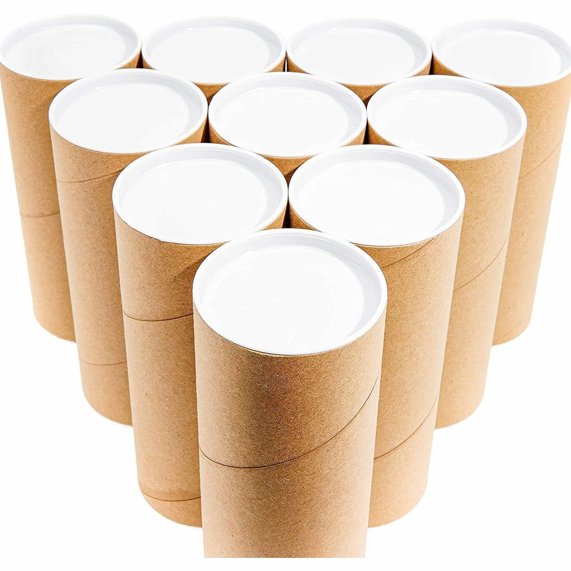 Juvale rollen mit Kappen, 7,6 x 17,8 cm, Braun, Kraftpapier
