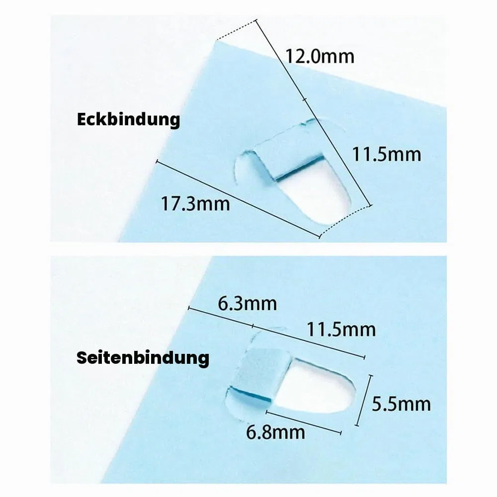PLUS, Klammerloser Hefter Schreibtischmodell, Heftleistung 10 Blatt, mit Anschlagschiene, Heft- und Lochfunktion, Schwarz