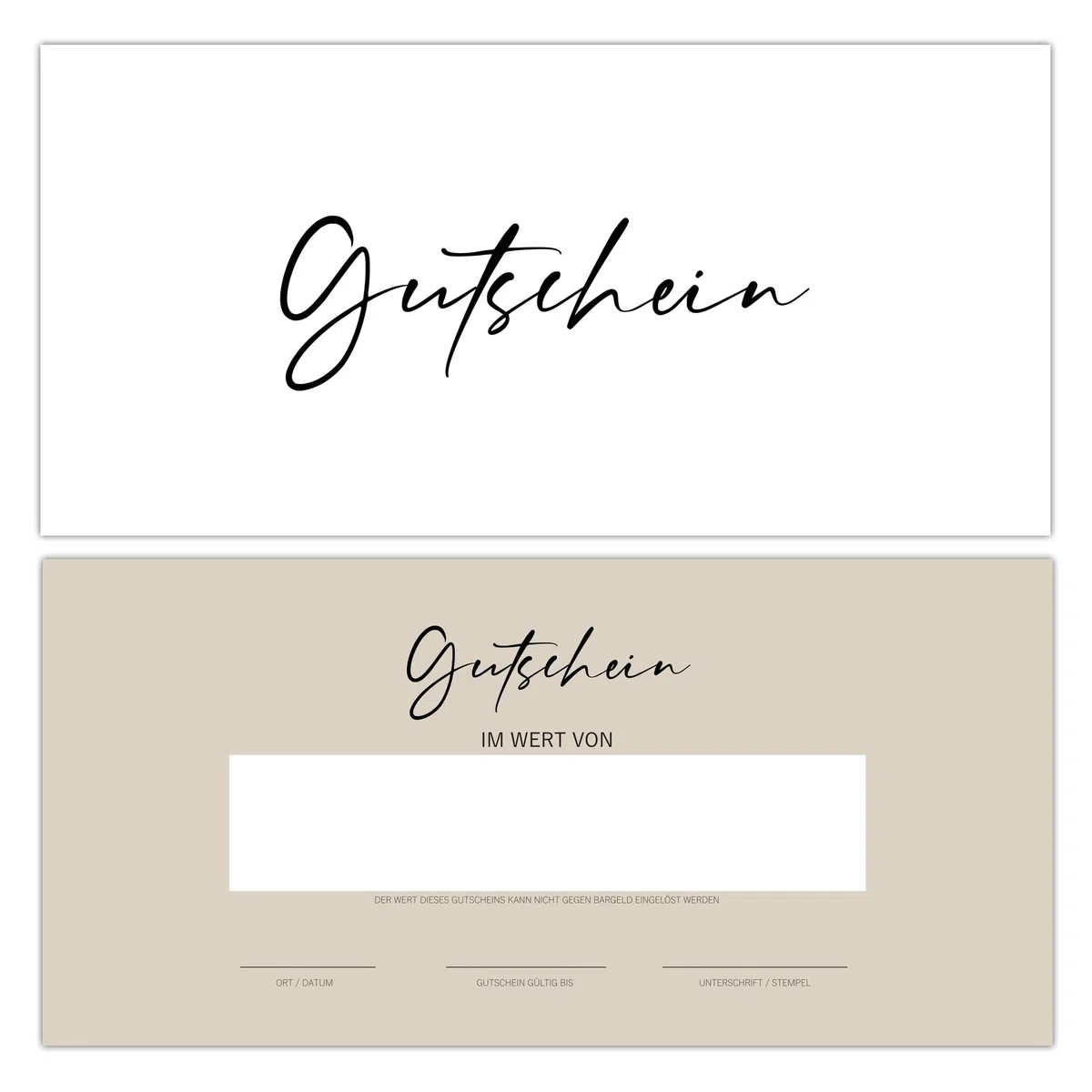 Gutscheinkarten zum Selbstausfüllen (40er Set) | Blanko Gutschein zum Ausfüllen als Vorlage für Massage, Kosmetik, Friseur und Andere - Gutscheinvorlagen Neutral
