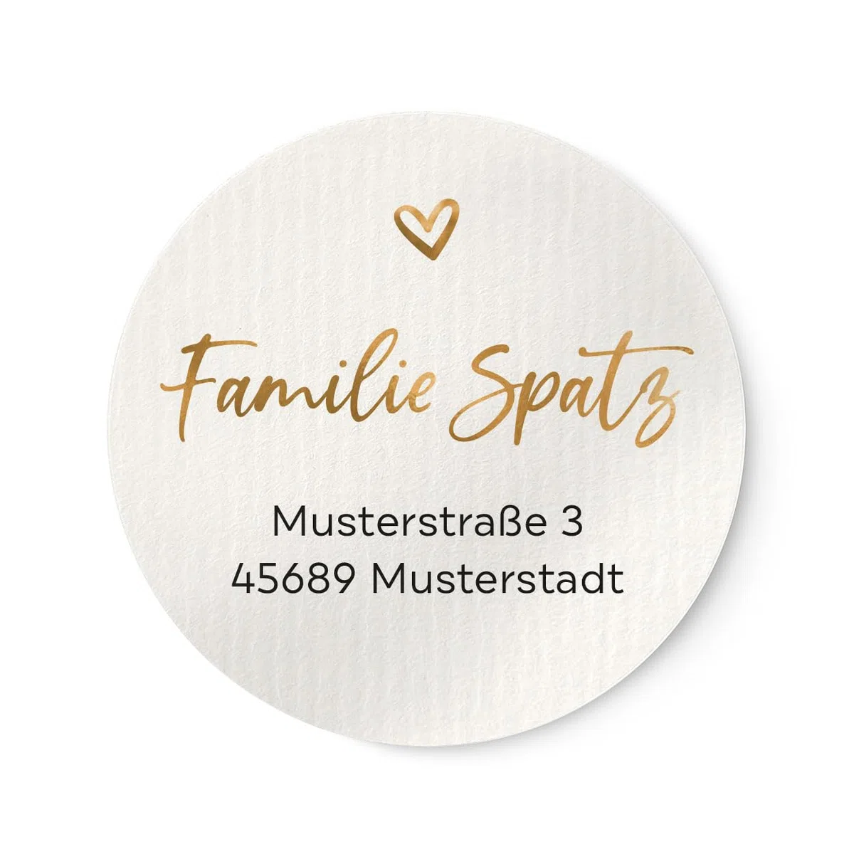Personalisierte Adressaufkleber | 4cm Runde wischfeste Etiketten 500 Stück mit Wunschtext | ideal für Einladungskarten Umschläge Briefpost Geschenke NORDEULE (Natur, ⌀ 4cm Rolle, 500 Stk.)