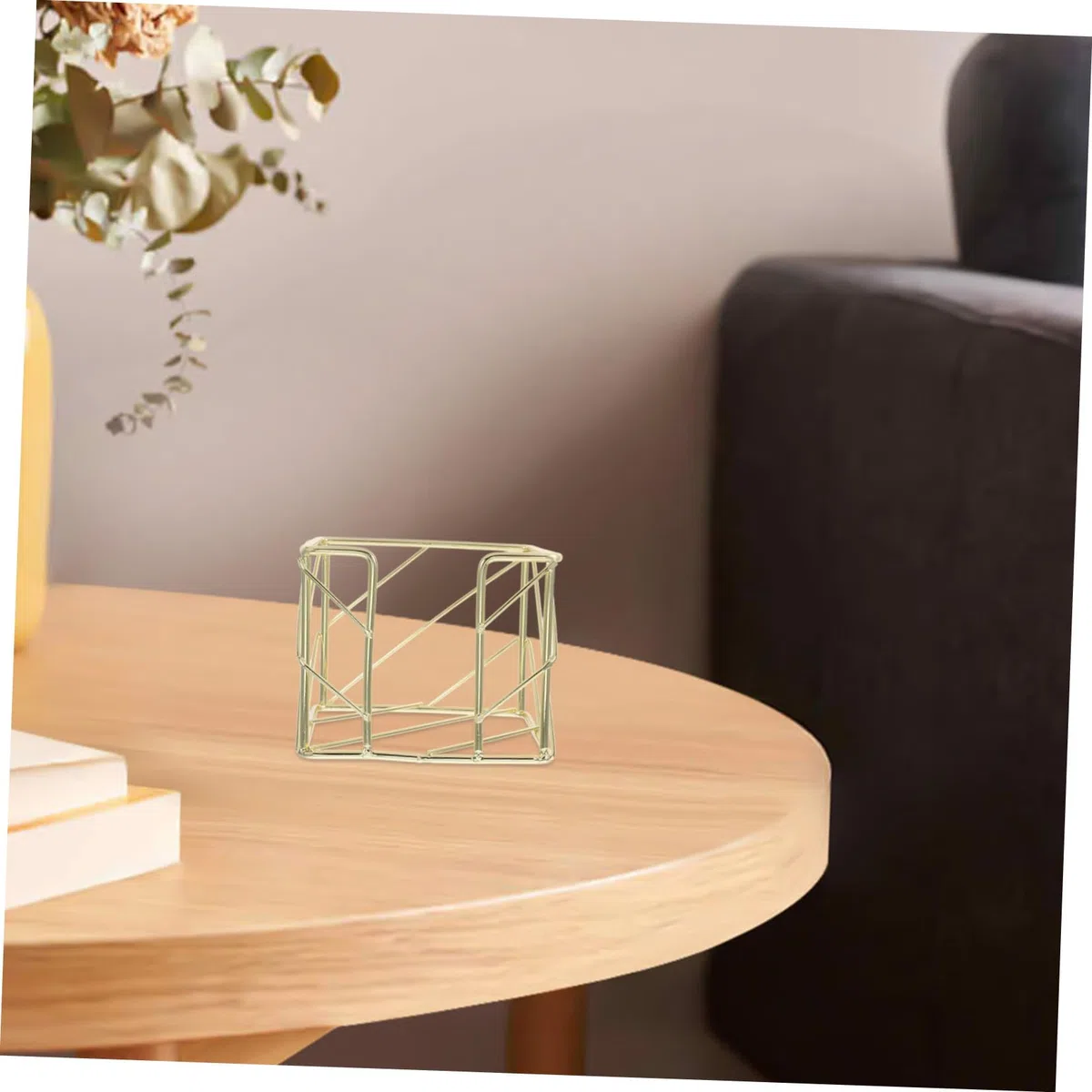 SOLUSTRE Goldfarbener Schreibtisch-Organizer Für Haftnotizen Mit Großzügigem Stauraum Und Hohlem Muster Kompakt 3.94X3.94X3.15In Für Home Office Und Bürobedarf