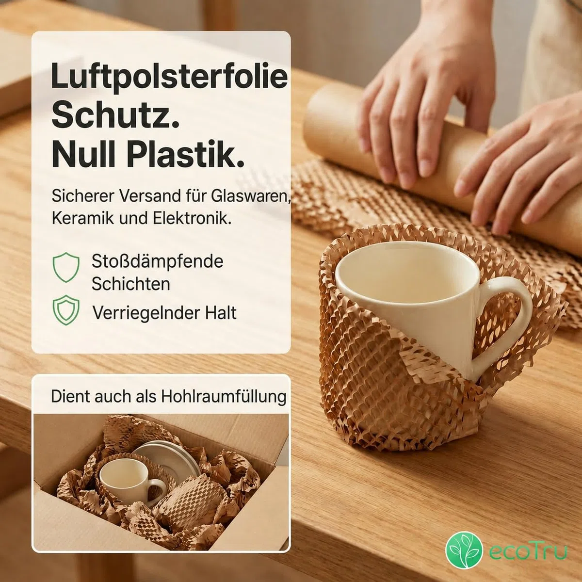 Wabenpapier verpackungsmaterial 30cm x 50m, Luftpolsterfolie Öko Alternative für umzug, Verpackungspapier, Papier noppenfolie, füllmaterial für pakete, Packpapier, Bubble wrap packing rolle