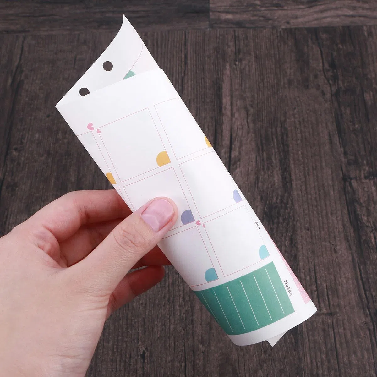 NUOBESTY A5 Nachfüllpapier Bunt 6 Löcher Loseblatt Papierfüller Für Monatsplaner Spiralblock Notizbuch Nachfüllungen Doppelseitig Schreibwaren Bürobedarf