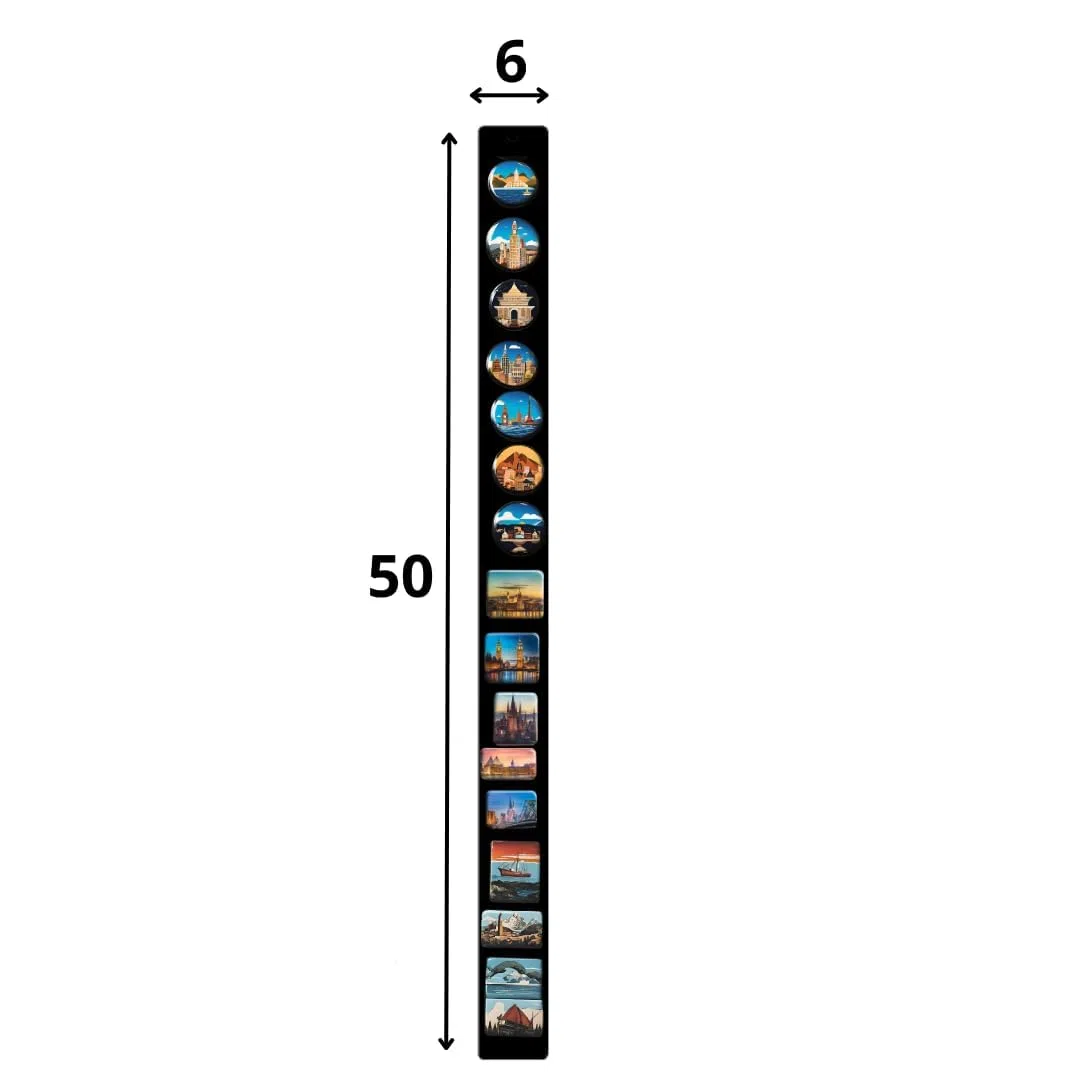 Magnettafel - Magnetische Pinnwand - ideal für Magnete und Notizen - magnetisches Whiteboard - beschreibbare Tafel - inkl. Montageset - 50x6 cm - Schwarz