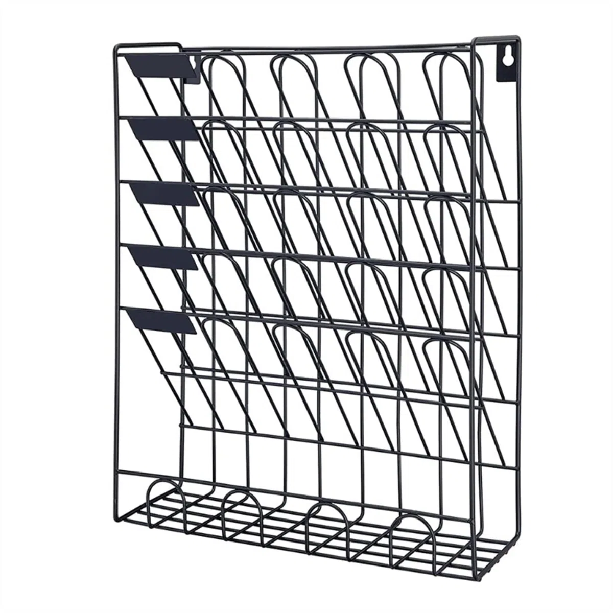 Mesh Wandliteraturhalter， An der Wand montierter Aktenhalter aus Metall mit 6 Fächern, Zeitschriftenpostständer, verwendet for die Aufbewahrung von Dokumenten und Schreibwaren im Home-Office-Schreibti