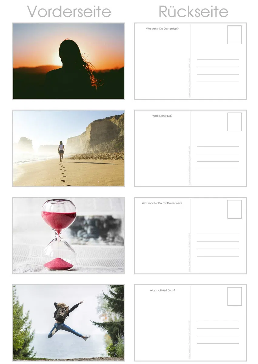 Edition Seidel Set 50 Premium Postkarten Motivationskarten Kommunikationstraining Konversation-Spiel Coaching Tools Karten Landschaften Natur Gefühlskarten Selbst-Achtsamkeit Sprüche