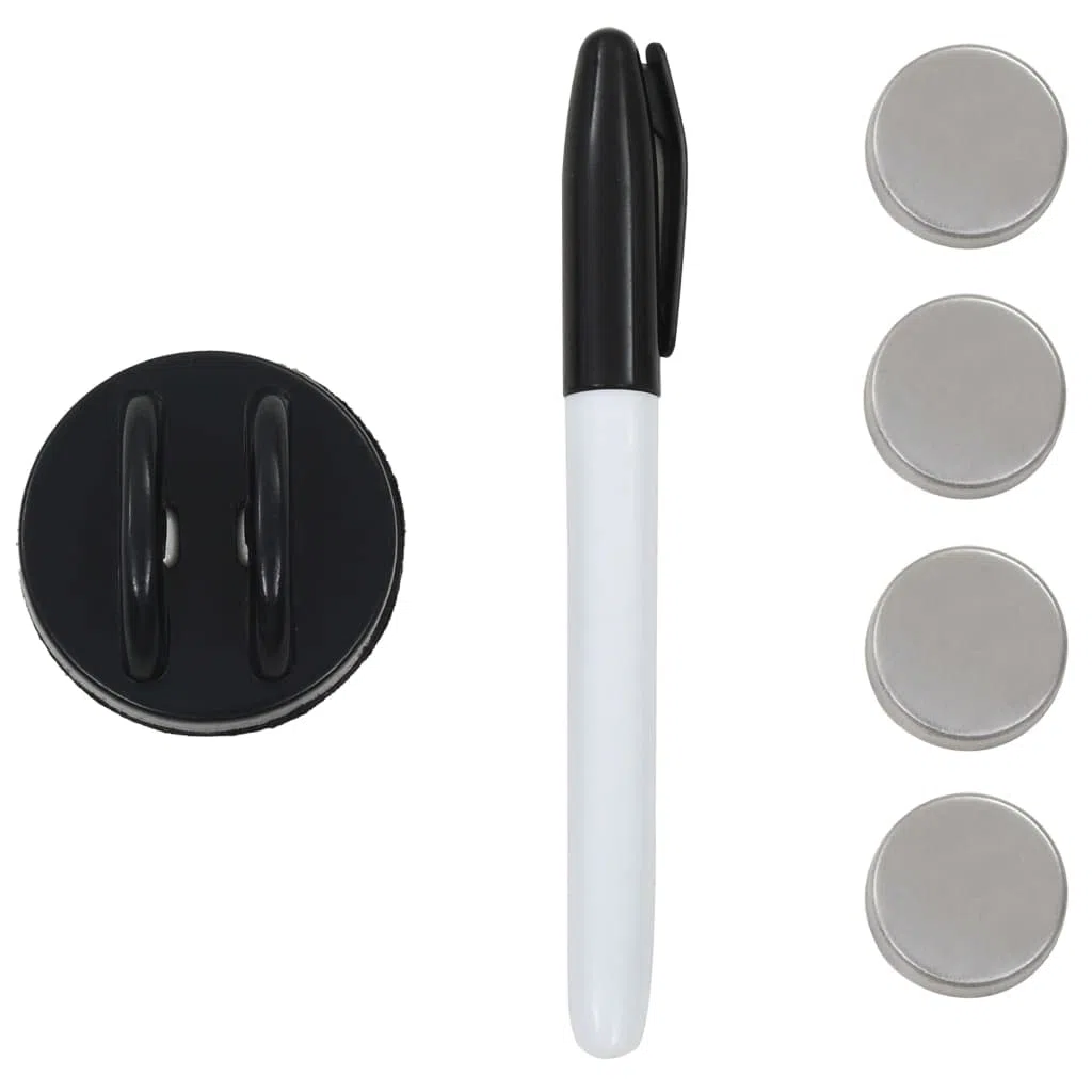Magnettafel Wandmontage Glas 50x30 cm weiß Trockenlöschtafel magnetisch beschreibbar mit Stift und Magneten für Büro Schule Homeoffice Meeting Memoboard