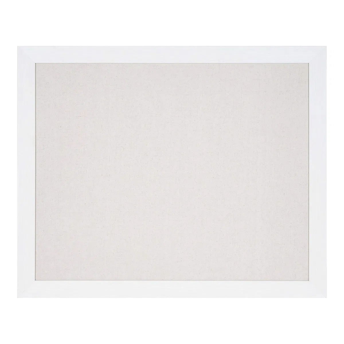 DesignOvation Beatrice Pinnwand, gerahmt, Leinen, 68 x 83 cm, Weiß