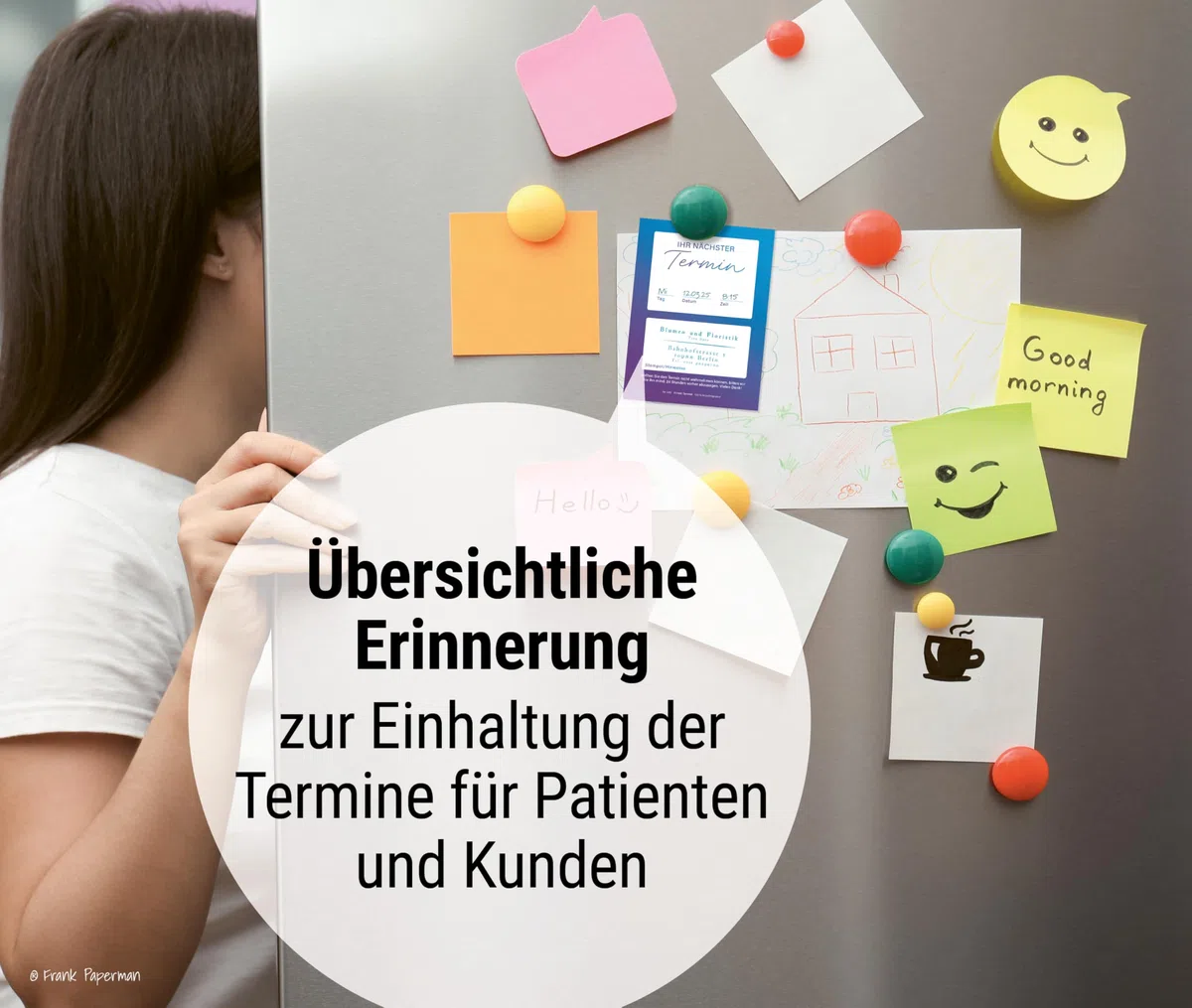 600 Terminzettel Praxis | 12 x Terminblock à 50 Blatt | blau | 1 Termine pro Zettel | für Ärzte, Heilpraktiker, Physio, Massage, Studios u.v.m.