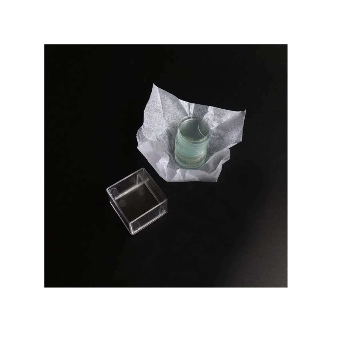 Mikroskop-Zubehör-Set, 100 Stück/Box, 3–50 mm, Glas-Mikroskop-Abdeckungen, kreisförmige Abdeckung, bSlides Glasplattenabdeckungen, Mikroskop-Objektträger (Vergrößerung: 35 mm)
