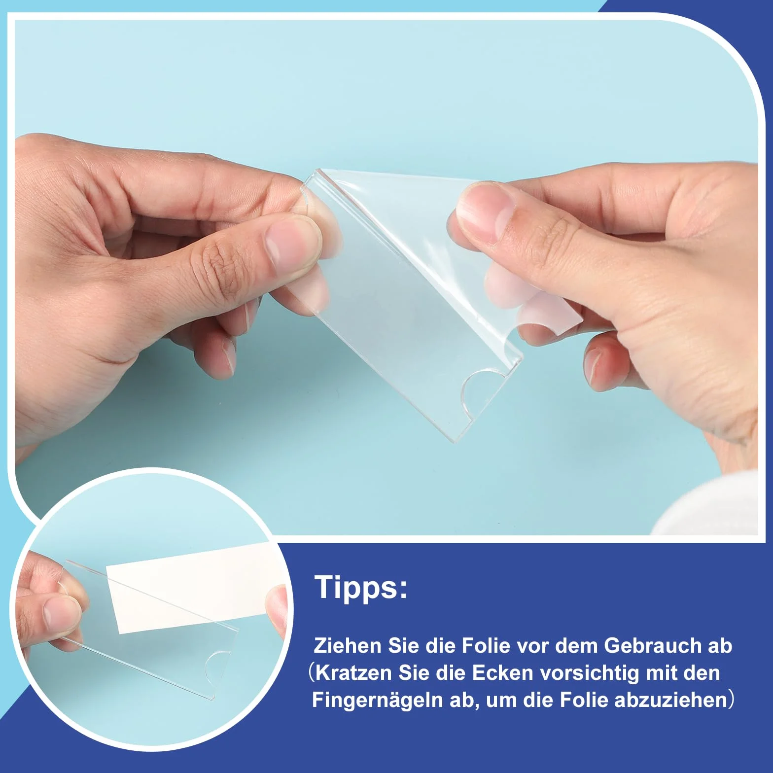 Yoosso 20 Stück Magnetische Namensschilder, 75 x 30mm, Transparent, Acryl, 3-Punkt Neodym-Magnete, Für Kleidung, Büro, Schule, Konferenzen
